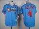 St Louis Cardinals #4 Yadier Molina Blue 1982 Turn Back The Clock Stitched MLB Jersey