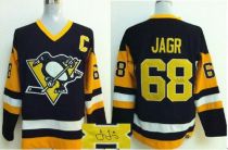 Pittsburgh Penguins -68 Jaromir Jagr Black CCM Throwback Autographed Stitched NHL Jersey Pittsburgh Penguins -68 Jaromir Jagr Black CCM Throwback Autographed Stitched NHL Jersey