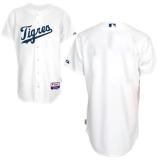 Detroit Tigers Blank White Home  Los Tigres  Stitched MLB Jersey