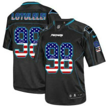 Nike New England Panthers -98 Star Lotulelei Black NFL Elite USA Flag Fashion Jersey Nike New England Panthers -98 Star Lotulelei Black NFL Elite USA Flag Fashion Jersey