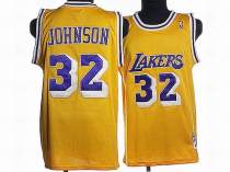 Mitchell and Ness Los Angeles Lakers -32 Orlando Magic Johnson Stitched Yellow Throwback NBA Jersey Mitchell and Ness Los Angeles Lakers -32 Orlando Magic Johnson Stitched Yellow Throwback NBA Jersey
