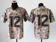 Nike Seattle Seahawks #12 Fan Camo Men‘s Stitched NFL New Elite USMC Jersey