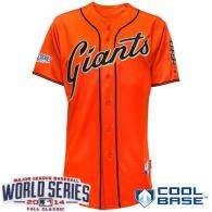 San Francisco Giants Blank Orange Cool Base W 2014 World Series Patch Stitched MLB Jersey