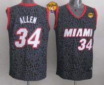 Miami Heat -34 Ray Allen Black Crazy Light Finals Patch Stitched NBA Jersey Miami Heat -34 Ray Allen Black Crazy Light Finals Patch Stitched NBA Jersey