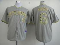 Pittsburgh Pirates #6 Starling Marte Grey USMC Cool Base Stitched MLB Jersey