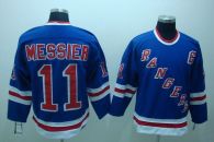 New York Rangers -11 Mark Messier Stitched Blue CCM Throwback NHL Jersey
