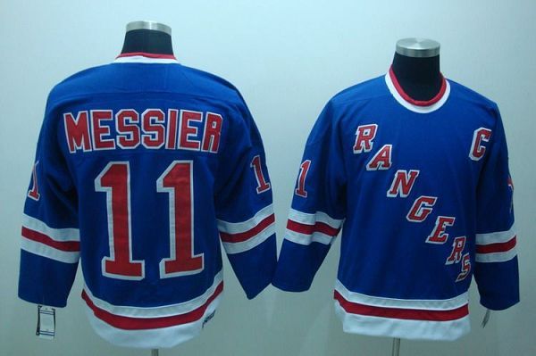 New York Rangers -11 Mark Messier Stitched Blue CCM Throwback NHL Jersey