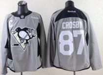 Pittsburgh Penguins -87 Sidney Crosby Grey Practice Stitched NHL Jersey Pittsburgh Penguins -87 Sidney Crosby Grey Practice Stitched NHL Jersey