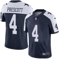 Nike Cowboys -4 Dak Prescott Navy Blue Thanksgiving Stitched NFL Vapor Untouchable Limited Throwback