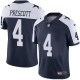 Nike Cowboys -4 Dak Prescott Navy Blue Thanksgiving Stitched NFL Vapor Untouchable Limited Throwback