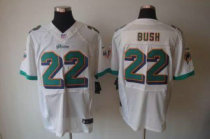 Nike Dolphins -22 Reggie Bush White Stitched NFL Elite Jersey Nike Dolphins -22 Reggie Bush White Stitched NFL Elite Jersey