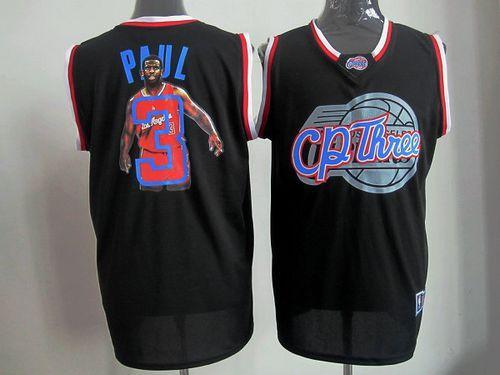 Los Angeles Clippers -3 Chris Paul Black Notorious Stitched NBA Jersey