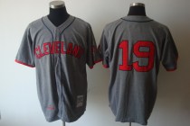 Mitchell and Ness Cleveland Indians -19 Bob Feller Grey Stitched Throwback MLB Jersey Mitchell and Ness Cleveland Indians -19 Bob Feller Grey Stitched Throwback MLB Jersey
