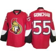 Ottawa Senators -55 Sergei Gonchar Stitched Red NHL Jersey