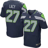 Nike Seahawks -27 Eddie Lacy Steel Blue Team Color Stitched NFL Elite Jersey