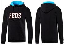 Cincinnati Reds Pullover Hoodie Black Blue Cincinnati Reds Pullover Hoodie Black Blue
