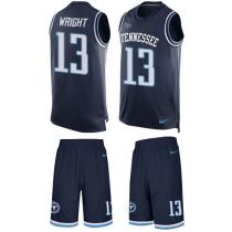 Titans -13 Kendall Wright Navy Blue Alternate Stitched NFL Limited Tank Top Suit Jersey Titans -13 Kendall Wright Navy Blue Alternate Stitched NFL Limited Tank Top Suit Jersey