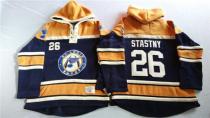St Louis Blues -26 Paul Stastny Navy Blue Gold Sawyer Hooded Sweatshirt Stitched NHL Jersey St Louis Blues -26 Paul Stastny Navy Blue Gold Sawyer Hooded Sweatshirt Stitched NHL Jersey