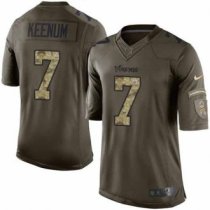Minnesota Vikings -7 Case Keenum Green Nike NFL Limited 2015 Salute To Service Jersey Minnesota Vikings -7 Case Keenum Green Nike NFL Limited 2015 Salute To Service Jersey
