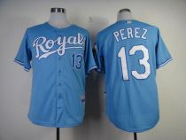 Kansas City Royals -13 Salvador Perez Light Blue Cool Base Stitched MLB Jersey Kansas City Royals -13 Salvador Perez Light Blue Cool Base Stitched MLB Jersey