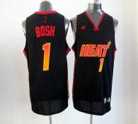 Miami Heat -1 Chris Bosh Black Stitched NBA Vibe Jersey