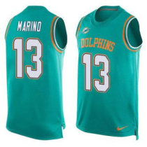 Nike Miami Dolphins -13 Dan Marino Aqua Green Team Color Stitched NFL Limited Tank Top Jersey Nike Miami Dolphins -13 Dan Marino Aqua Green Team Color Stitched NFL Limited Tank Top Jersey