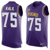 Nike Minnesota Vikings -75 Matt Kalil Purple Team Color Stitched NFL Limited Tank Top Jersey Nike Minnesota Vikings -75 Matt Kalil Purple Team Color Stitched NFL Limited Tank Top Jersey