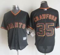 San Francisco Giants #35 Brandon Crawford Black New Cool Base Stitched MLB Jersey
