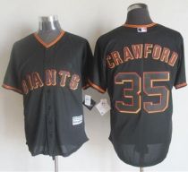 San Francisco Giants #35 Brandon Crawford Black New Cool Base Stitched MLB Jersey