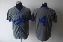 Mitchell and Ness 1945 Los Angeles Dodgers -4 Babe Herman Grey Stitched Throwback MLB Jersey Mitchell and Ness 1945 Los Angeles Dodgers -4 Babe Herman Grey Stitched Throwback MLB Jersey