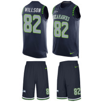 Seahawks -82 Luke Willson Steel Blue Team Color Stitched NFL Limited Tank Top Suit Jersey Seahawks -82 Luke Willson Steel Blue Team Color Stitched NFL Limited Tank Top Suit Jersey