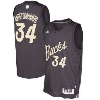 Milwaukee Bucks -34 Giannis Antetokounmpo Black 2016-2017 Christmas Day Stitched NBA Jersey