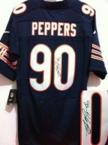 Nike Bears -90 Julius Peppers Navy Blue Team Color Stitched NFL Elite Autographed Jersey Nike Bears -90 Julius Peppers Navy Blue Team Color Stitched NFL Elite Autographed Jersey