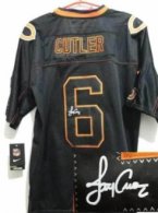 NEW Signed Elite Chicago Bears 6 Jay Cutler Lights out Black