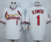 St Louis Cardinals #1 Ozzie Smith White 1982 Turn Back The Clock Stitched MLB Jersey