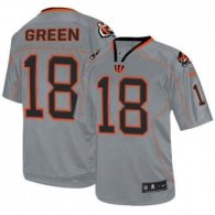 Nike Bengals -18 A J  Green Lights Out Grey Stitched NFL Elite Jersey