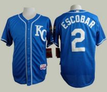 Kansas City Royals -2 Alcides Escobar Blue Alternate 2 Cool Base Stitched MLB Jersey Kansas City Royals -2 Alcides Escobar Blue Alternate 2 Cool Base Stitched MLB Jersey