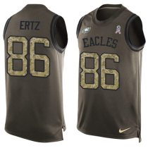 Nike Eagles -86 Zach Ertz Green Stitched NFL Limited Salute To Service Tank Top Jersey Nike Eagles -86 Zach Ertz Green Stitched NFL Limited Salute To Service Tank Top Jersey