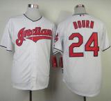 Cleveland Indians -24 Michael Bourn White Cool Base Stitched MLB Jersey