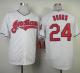 Cleveland Indians -24 Michael Bourn White Cool Base Stitched MLB Jersey