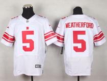 Nike New York Giants #5 Steve Weatherford White Men's Stitched NFL Elite Jersey Nike New York Giants #5 Steve Weatherford White Men's Stitched NFL Elite Jersey