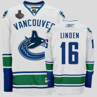 Vancouver Canucks 2011 Stanley Cup Finals -16 Trevor Linden White Stitched NHL Jersey