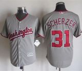 Washington Nationals #31 Max Scherzer Grey New Cool Base Stitched MLB Jersey
