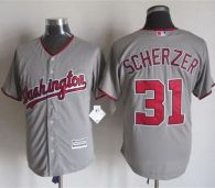 Washington Nationals #31 Max Scherzer Grey New Cool Base Stitched MLB Jersey