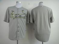 St Louis Cardinals Blank Grey USMC Cool Base Stitched MLB Jersey