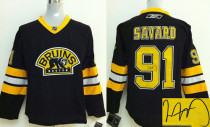 Autographed Boston Bruins -91 Marc Savard Black Third Stitched NHL Jersey Autographed Boston Bruins -91 Marc Savard Black Third Stitched NHL Jersey