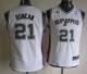 San Antonio Spurs #21 Tim Duncan White Youth Stitched NBA Jersey