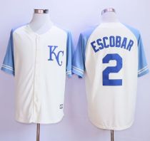 Kansas City Royals -2 Alcides Escobar Cream Exclusive Vintage Stitched MLB Jersey Kansas City Royals -2 Alcides Escobar Cream Exclusive Vintage Stitched MLB Jersey