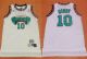 Memphis Grizzlies -10 Mike Bibby White TThrowback Stitched NBA Jersey