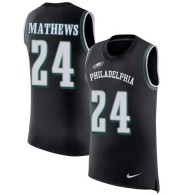 Nike Eagles -24 Ryan Mathews Black Alternate Stitched NFL Limited Rush Tank Top Jersey